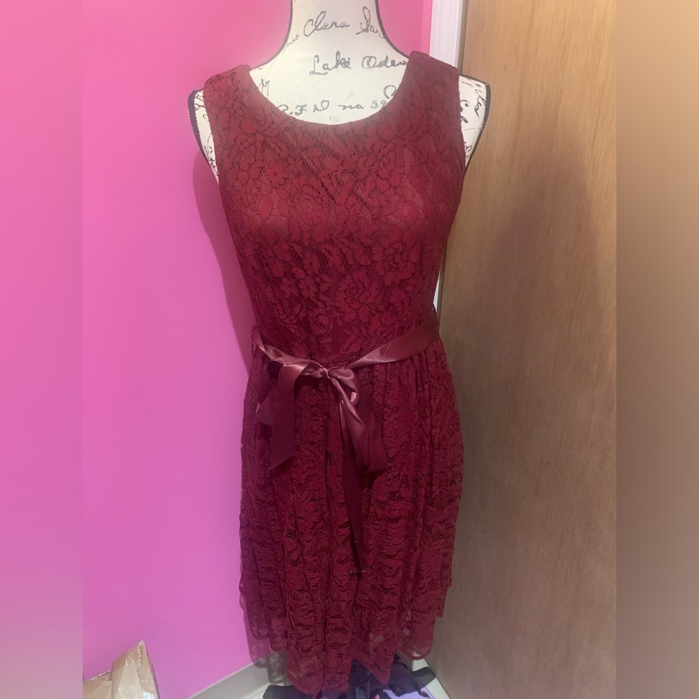 Coco Love Sleeveless Midi Lace Sheath Dress | Large